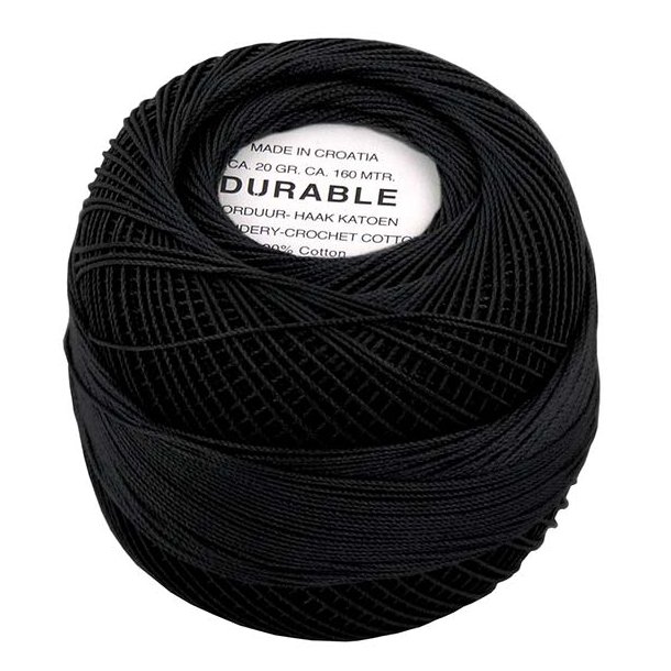Crochet cotton, 1001 Black