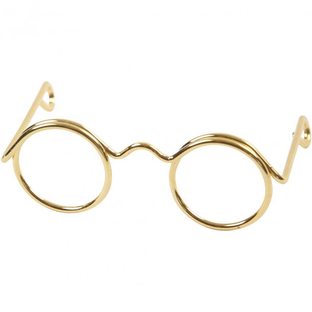 Briller til nisser, Guld, 35 mm, 10 stk
