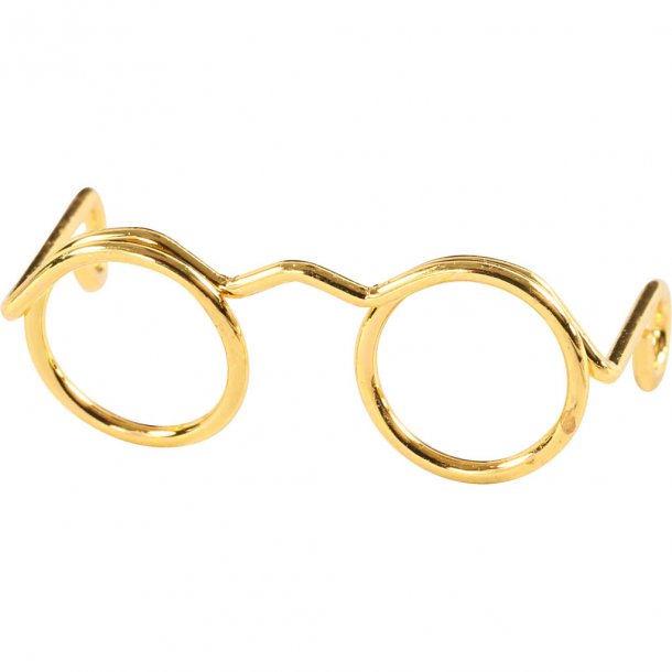 Briller til nisser, Guld, 25 mm, 10 stk
