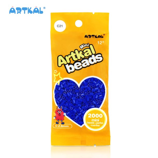 Artkal Mini Beads, 2000 stk, C21 Dark Blue