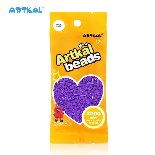 Artkal Mini Beads, 2000 stk, C26 Pastel Lavender