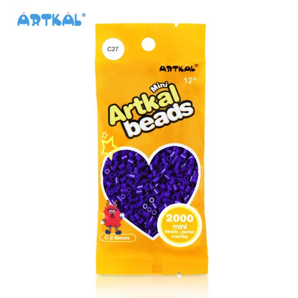 Artkal Mini Beads, 2000 stk, C27 Purple 