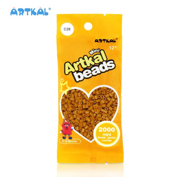 Artkal Mini Beads, 2000 stk, C28 Marigold 