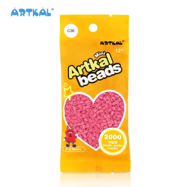 Artkal Mini Beads, 2000 stk, C36 Old Pink