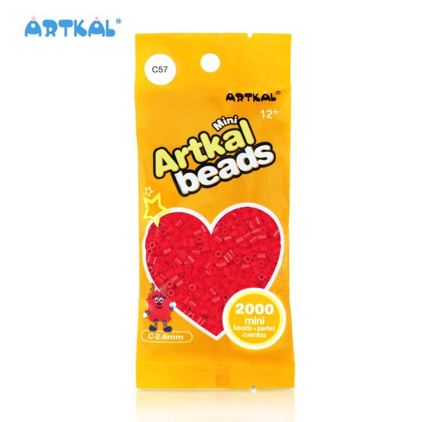 Artkal Mini Beads, 2000 stk, C57 Fresh Red