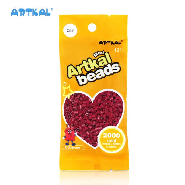 Artkal Mini Beads, 2000 stk, C59 Scarlett