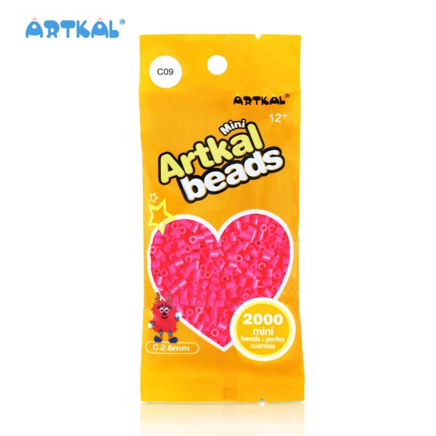 Artkal Mini Beads, 2000 stk, C9 Magenta