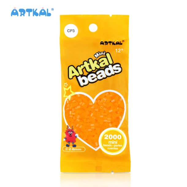 Artkal Mini Beads, 2000 stk, CP3 Tangerine (Pearl)