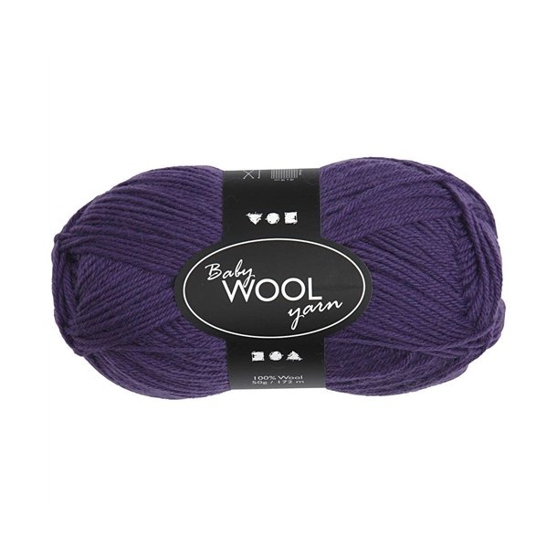 Baby Wool Yarn Mrk lilla 41328