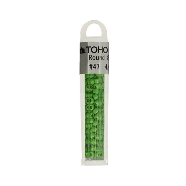 Toho perler, 8/0, Bright Green Opaque #47