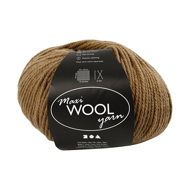 Maxi Wool Yarn Lysebrun 447415