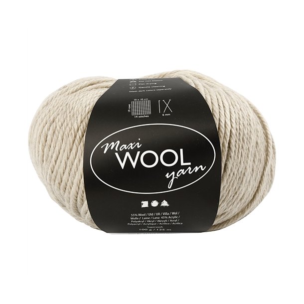 Maxi Wool Yarn Sand Melange 447416