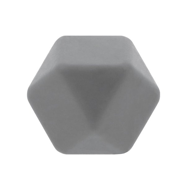 Silikone perle, Hexagon, 17 mm, Gr