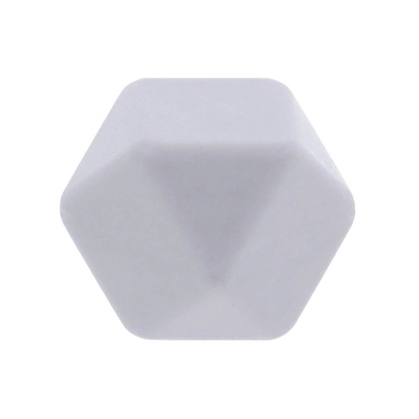 Silikone perle, Hexagon, 17 mm, Gr Lys 006