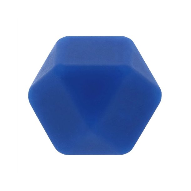 Silikone perle, Hexagon, 17 mm, Bl 