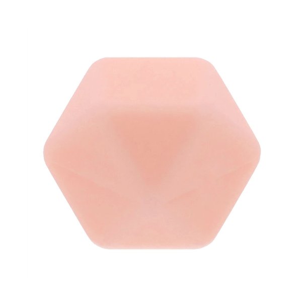 Silikone perle, Hexagon, 17 mm, Lyserd 